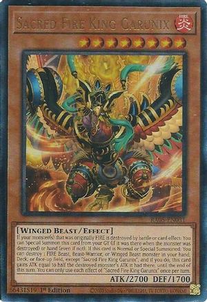Sacred Fire King Garunix [RA05-EN031] Ultimate Rare - Rarity Collection 5 - Card Brawlers | Quebec | Canada |