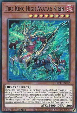 Fire King High Avatar Kirin [RA05-EN032] Super Rare - Rarity Collection 5 - Card Brawlers | Quebec | Canada |