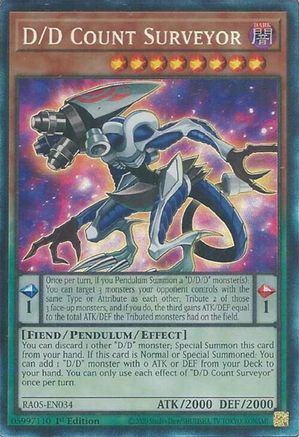D/D Count Surveyor [RA05-EN034] Collector's Rare - Rarity Collection 5 - Card Brawlers | Quebec | Canada |