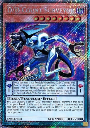 D/D Count Surveyor [RA05-EN034] Platinum Secret Rare - Rarity Collection 5 - Card Brawlers | Quebec | Canada |