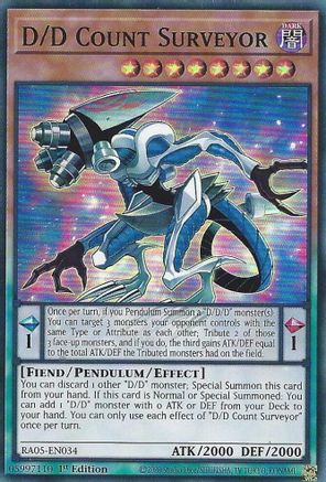 D/D Count Surveyor [RA05-EN034] Super Rare - Rarity Collection 5 - Card Brawlers | Quebec | Canada |