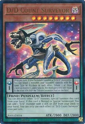 D/D Count Surveyor [RA05-EN034] Ultra Rare - Rarity Collection 5 - Card Brawlers | Quebec | Canada |