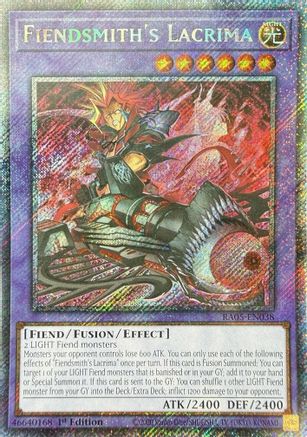 Fiendsmith's Lacrima [RA05-EN038] Platinum Secret Rare - Rarity Collection 5 - Card Brawlers | Quebec | Canada |