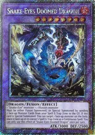 Snake-Eyes Doomed Dragon [RA05-EN039] Platinum Secret Rare - Rarity Collection 5 - Card Brawlers | Quebec | Canada |
