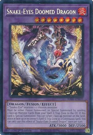 Snake-Eyes Doomed Dragon [RA05-EN039] Secret Rare - Rarity Collection 5 - Card Brawlers | Quebec | Canada |
