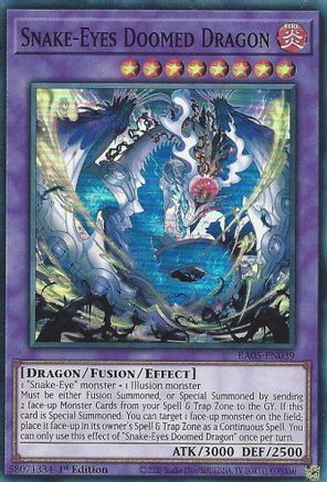 Snake-Eyes Doomed Dragon [RA05-EN039] Super Rare - Rarity Collection 5 - Card Brawlers | Quebec | Canada |