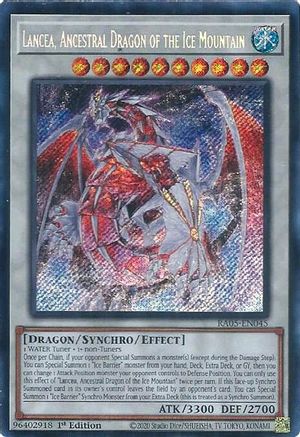 Lancea, Ancestral Dragon of the Ice Mountain [RA05-EN045] Secret Rare - Rarity Collection 5 - Card Brawlers | Quebec | Canada |