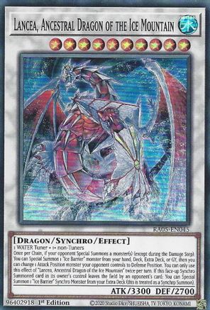 Lancea, Ancestral Dragon of the Ice Mountain [RA05-EN045] Super Rare - Rarity Collection 5 - Card Brawlers | Quebec | Canada |