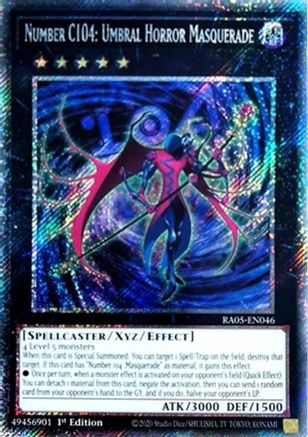 Number C104: Umbral Horror Masquerade [RA05-EN046] Platinum Secret Rare - Rarity Collection 5 - Card Brawlers | Quebec | Canada |