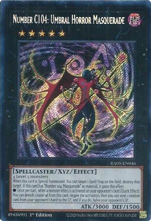 Number C104: Umbral Horror Masquerade [RA05-EN046] Secret Rare - Rarity Collection 5 - Card Brawlers | Quebec | Canada |