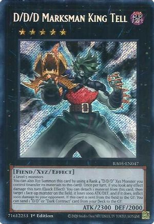 D/D/D Marksman King Tell [RA05-EN047] Secret Rare - Rarity Collection 5 - Card Brawlers | Quebec | Canada |