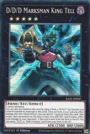 D/D/D Marksman King Tell [RA05-EN047] Super Rare - Rarity Collection 5 - Card Brawlers | Quebec | Canada |