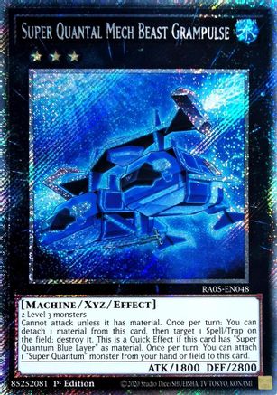Super Quantal Mech Beast Grampulse [RA05-EN048] Platinum Secret Rare - Rarity Collection 5 - Card Brawlers | Quebec | Canada |