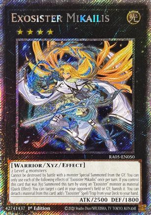 Exosister Mikailis [RA05-EN050] Platinum Secret Rare - Rarity Collection 5 - Card Brawlers | Quebec | Canada |