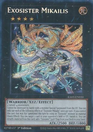 Exosister Mikailis [RA05-EN050] Secret Rare - Rarity Collection 5 - Card Brawlers | Quebec | Canada |