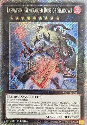 Laevatein, Generaider Boss of Shadows [RA05-EN051] Platinum Secret Rare - Rarity Collection 5 - Card Brawlers | Quebec | Canada |