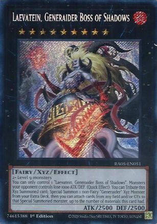 Laevatein, Generaider Boss of Shadows [RA05-EN051] Secret Rare - Rarity Collection 5 - Card Brawlers | Quebec | Canada |