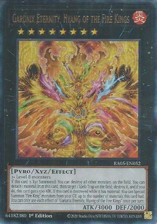 Garunix Eternity, Hyang of the Fire Kings [RA05-EN052] Ultimate Rare - Rarity Collection 5 - Card Brawlers | Quebec | Canada |