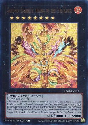Garunix Eternity, Hyang of the Fire Kings [RA05-EN052] Ultra Rare - Rarity Collection 5 - Card Brawlers | Quebec | Canada |
