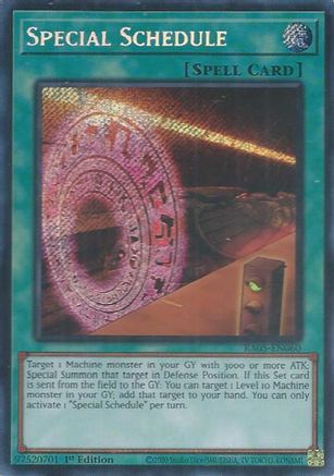 Special Schedule [RA05-EN060] Secret Rare - Rarity Collection 5 - Card Brawlers | Quebec | Canada |
