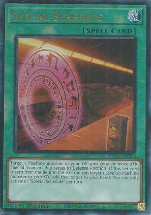 Special Schedule [RA05-EN060] Ultimate Rare - Rarity Collection 5 - Card Brawlers | Quebec | Canada |