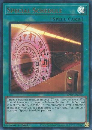 Special Schedule [RA05-EN060] Ultra Rare - Rarity Collection 5 - Card Brawlers | Quebec | Canada |