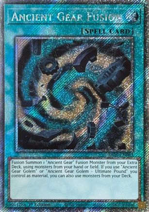 Ancient Gear Fusion [RA05-EN063] Platinum Secret Rare - Rarity Collection 5 - Card Brawlers | Quebec | Canada |