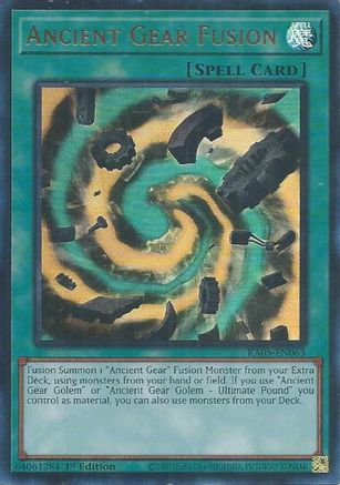 Ancient Gear Fusion [RA05-EN063] Ultra Rare - Rarity Collection 5 - Card Brawlers | Quebec | Canada |