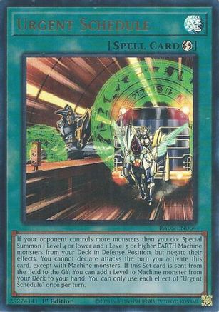 Urgent Schedule [RA05-EN064] Ultra Rare - Rarity Collection 5 - Card Brawlers | Quebec | Canada |