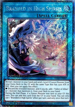 Branded in High Spirits [RA05-EN067] Platinum Secret Rare - Rarity Collection 5 - Card Brawlers | Quebec | Canada |