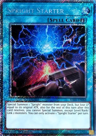 Spright Starter [RA05-EN068] Platinum Secret Rare - Rarity Collection 5 - Card Brawlers | Quebec | Canada |