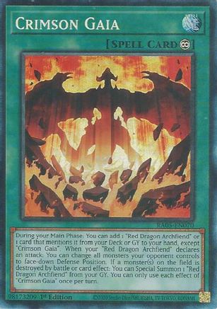 Crimson Gaia [RA05-EN070] Collector's Rare - Rarity Collection 5 - Card Brawlers | Quebec | Canada |