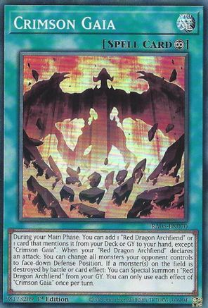 Crimson Gaia [RA05-EN070] Super Rare - Rarity Collection 5 - Card Brawlers | Quebec | Canada |
