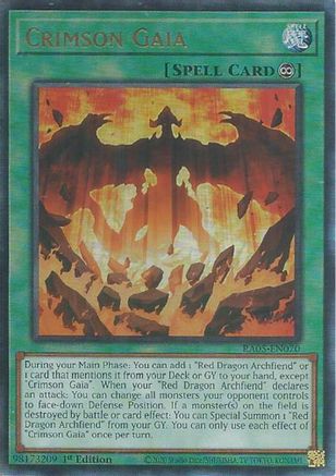 Crimson Gaia [RA05-EN070] Ultimate Rare - Rarity Collection 5 - Card Brawlers | Quebec | Canada |