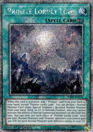 Primite Lordly Lode [RA05-EN072] Platinum Secret Rare - Rarity Collection 5 - Card Brawlers | Quebec | Canada |