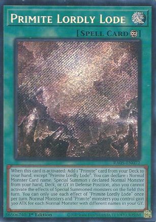 Primite Lordly Lode [RA05-EN072] Secret Rare - Rarity Collection 5 - Card Brawlers | Quebec | Canada |