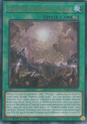 Primite Lordly Lode [RA05-EN072] Ultimate Rare - Rarity Collection 5 - Card Brawlers | Quebec | Canada |
