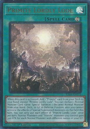 Primite Lordly Lode [RA05-EN072] Ultra Rare - Rarity Collection 5 - Card Brawlers | Quebec | Canada |
