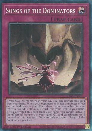 Songs of the Dominators [RA05-EN081] Collector's Rare - Rarity Collection 5 - Card Brawlers | Quebec | Canada |
