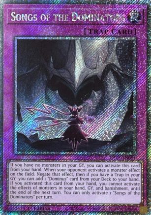 Songs of the Dominators [RA05-EN081] Platinum Secret Rare - Rarity Collection 5 - Card Brawlers | Quebec | Canada |
