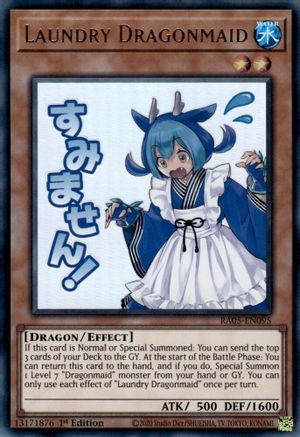 Laundry Dragonmaid [RA05-EN095] Ultra Rare - Rarity Collection 5 - Card Brawlers | Quebec | Canada |