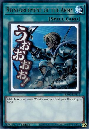 Reinforcement of the Army [RA05-EN113] Ultra Rare - Rarity Collection 5 - Card Brawlers | Quebec | Canada |