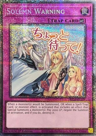 Solemn Warning [RA05-EN126] Starlight Rare - Rarity Collection 5 - Card Brawlers | Quebec | Canada |