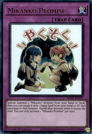 Mikanko Promise [RA05-EN127] Ultra Rare - Rarity Collection 5 - Card Brawlers | Quebec | Canada |