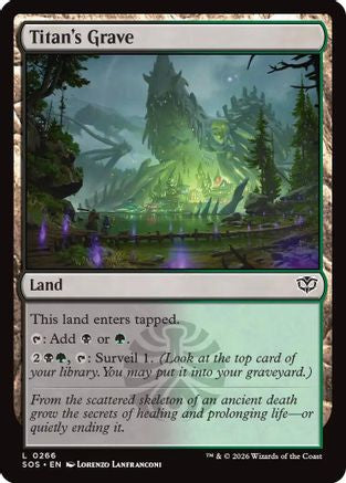 Titan's Grave (SOS-266) - Secrets of Strixhaven Foil - Secrets of Strixhaven - Card Brawlers | Quebec | Canada |