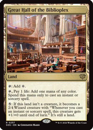 Great Hall of the Biblioplex (SOS-257) - Secrets of Strixhaven - Secrets of Strixhaven - Card Brawlers | Quebec | Canada |