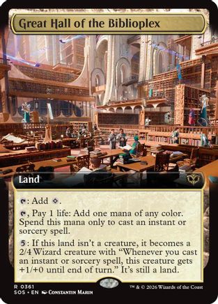 Great Hall of the Biblioplex (Extended Art) (SOS-361) - Secrets of Strixhaven Foil - Secrets of Strixhaven - Card Brawlers | Quebec | Canada |