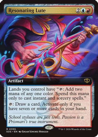 Resonating Lute (Extended Art) (SOS-355) - Secrets of Strixhaven Foil - Secrets of Strixhaven - Card Brawlers | Quebec | Canada |