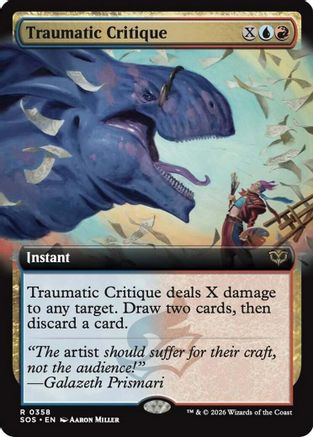 Traumatic Critique (Extended Art) (SOS-358) - Secrets of Strixhaven Foil - Secrets of Strixhaven - Card Brawlers | Quebec | Canada |
