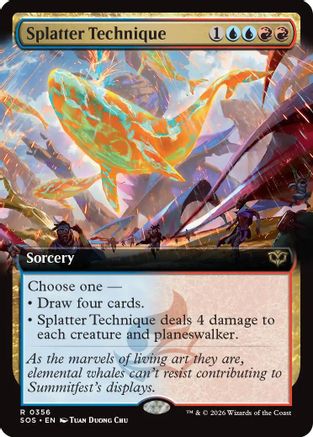 Splatter Technique (Extended Art) (SOS-356) - Secrets of Strixhaven Foil - Secrets of Strixhaven - Card Brawlers | Quebec | Canada |